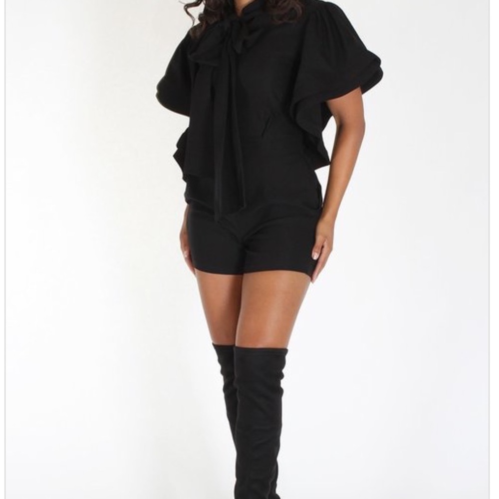 Romper with bow tie - Picture 4 of 4